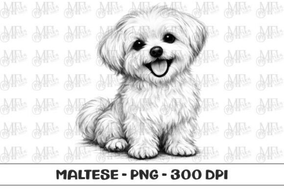 Download Maltese Dog Sketch PNG - Sketch Collection