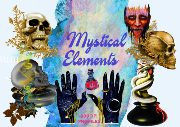 Download 13 Mystical Elements  Spooky Halloween - Element Collection