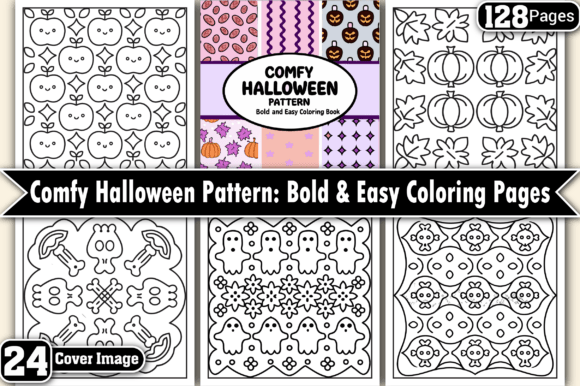 Download Comfy Halloween Pattern Coloring Pages - Pattern Collection