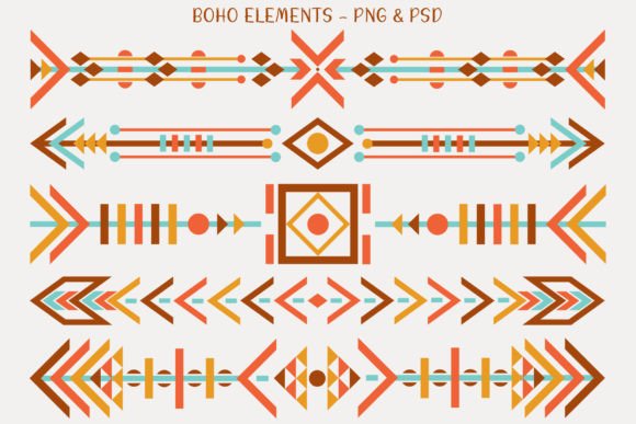 Download 5 X Boho Graphic Elements - Element Collection