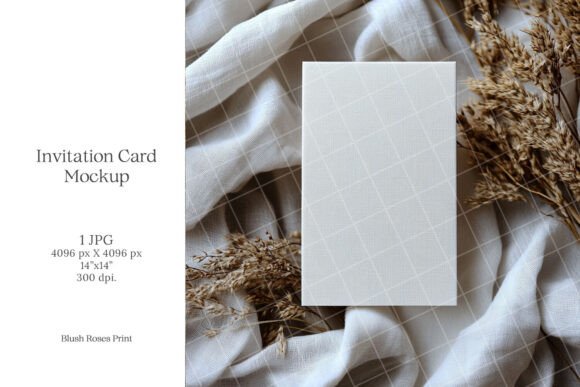 Download Boho 5x7 Invitation Card Mockup Wedding - Card Collection